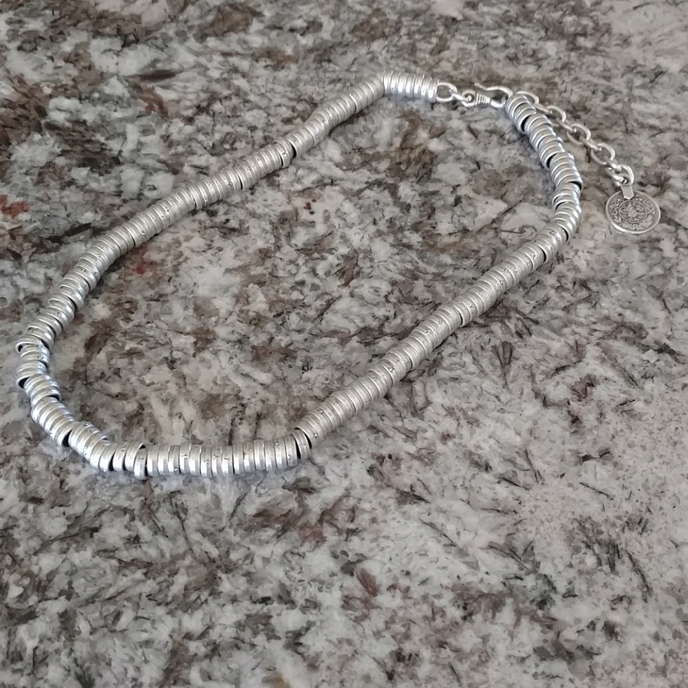 Silver-toned Modern Necklace